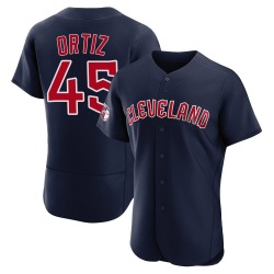 Luis Ortiz Cleveland Guardians Men's Authentic Alternate Jersey - Navy