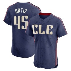 Luis Ortiz Cleveland Guardians Men's Elite 2024 City Connect Jersey - Navy