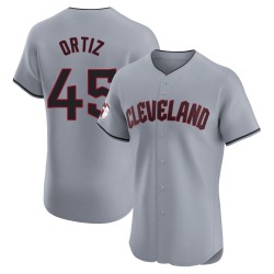 Luis Ortiz Cleveland Guardians Men's Elite Road Jersey - Gray