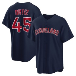 Luis Ortiz Cleveland Guardians Men's Replica Alternate Jersey - Navy