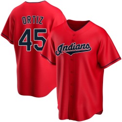 Luis Ortiz Cleveland Guardians Men's Replica Alternate Jersey - Red