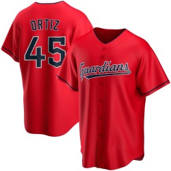 Luis Ortiz Cleveland Guardians Men's Replica Alternate Jersey - Red