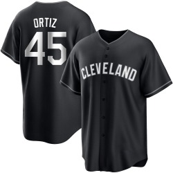 Luis Ortiz Cleveland Guardians Men's Replica Black/ Jersey - White