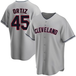 Luis Ortiz Cleveland Guardians Men's Replica Road Jersey - Gray