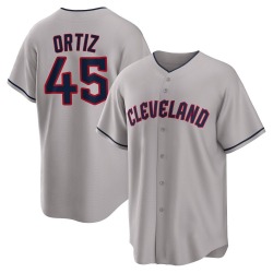 Luis Ortiz Cleveland Guardians Men's Replica Road Jersey - Gray