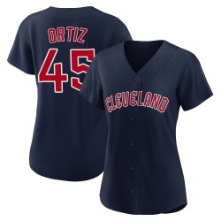 Luis Ortiz Cleveland Guardians Women's Authentic Alternate Jersey - Navy