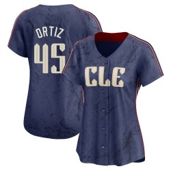 Luis Ortiz Cleveland Guardians Women's Limited 2024 City Connect Jersey - Navy