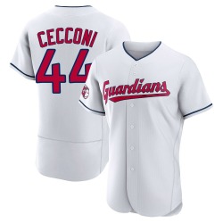 Slade Cecconi Cleveland Guardians Men's Authentic Home Jersey - White