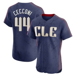 Slade Cecconi Cleveland Guardians Men's Elite 2024 City Connect Jersey - Navy