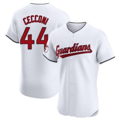 Slade Cecconi Cleveland Guardians Men's Elite Home Jersey - White