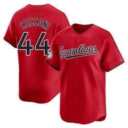 Slade Cecconi Cleveland Guardians Men's Limited Alternate Jersey - Red