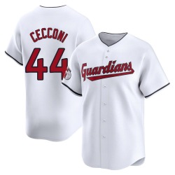 Slade Cecconi Cleveland Guardians Men's Limited Home Jersey - White