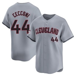 Slade Cecconi Cleveland Guardians Men's Limited Road Jersey - Gray