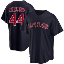 Slade Cecconi Cleveland Guardians Men's Replica Alternate Jersey - Navy