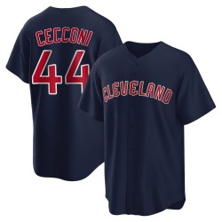 Slade Cecconi Cleveland Guardians Men's Replica Alternate Jersey - Navy