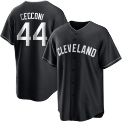 Slade Cecconi Cleveland Guardians Men's Replica Black/ Jersey - White