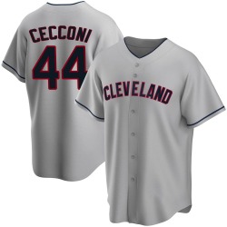 Slade Cecconi Cleveland Guardians Men's Replica Road Jersey - Gray