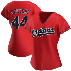 Slade Cecconi Cleveland Guardians Women's Authentic Alternate Jersey - Red