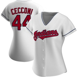 Slade Cecconi Cleveland Guardians Women's Authentic Home Jersey - White