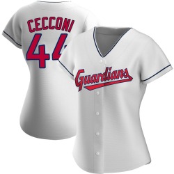 Slade Cecconi Cleveland Guardians Women's Authentic Home Jersey - White