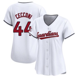 Slade Cecconi Cleveland Guardians Women's Limited Home Jersey - White