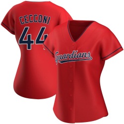 Slade Cecconi Cleveland Guardians Women's Replica Alternate Jersey - Red