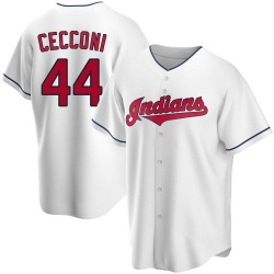 Slade Cecconi Cleveland Guardians Youth Replica Home Jersey - White