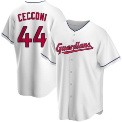 Slade Cecconi Cleveland Guardians Youth Replica Home Jersey - White